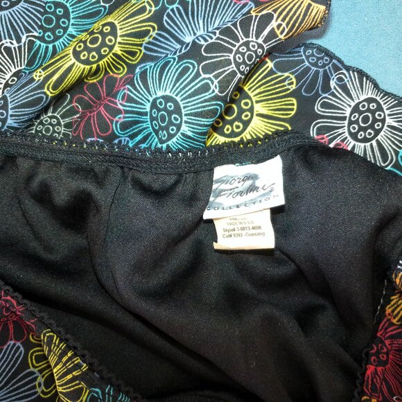 Giorgio Fiorlini, multi-color floral midi skirt, double layers - Picture 7 of 9